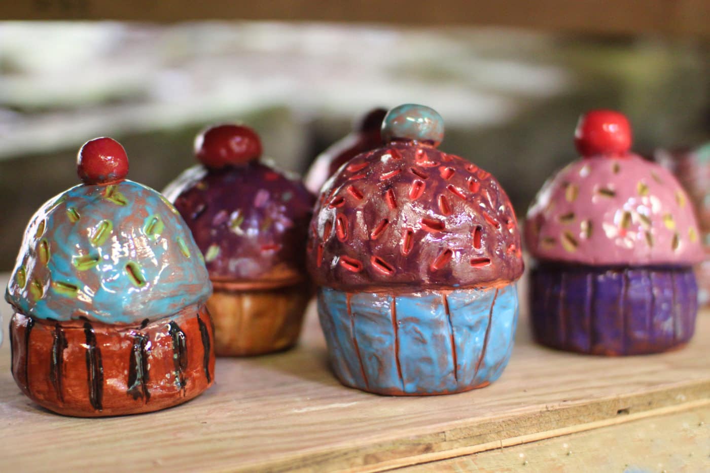 glazed pottery projects learned at summer camp