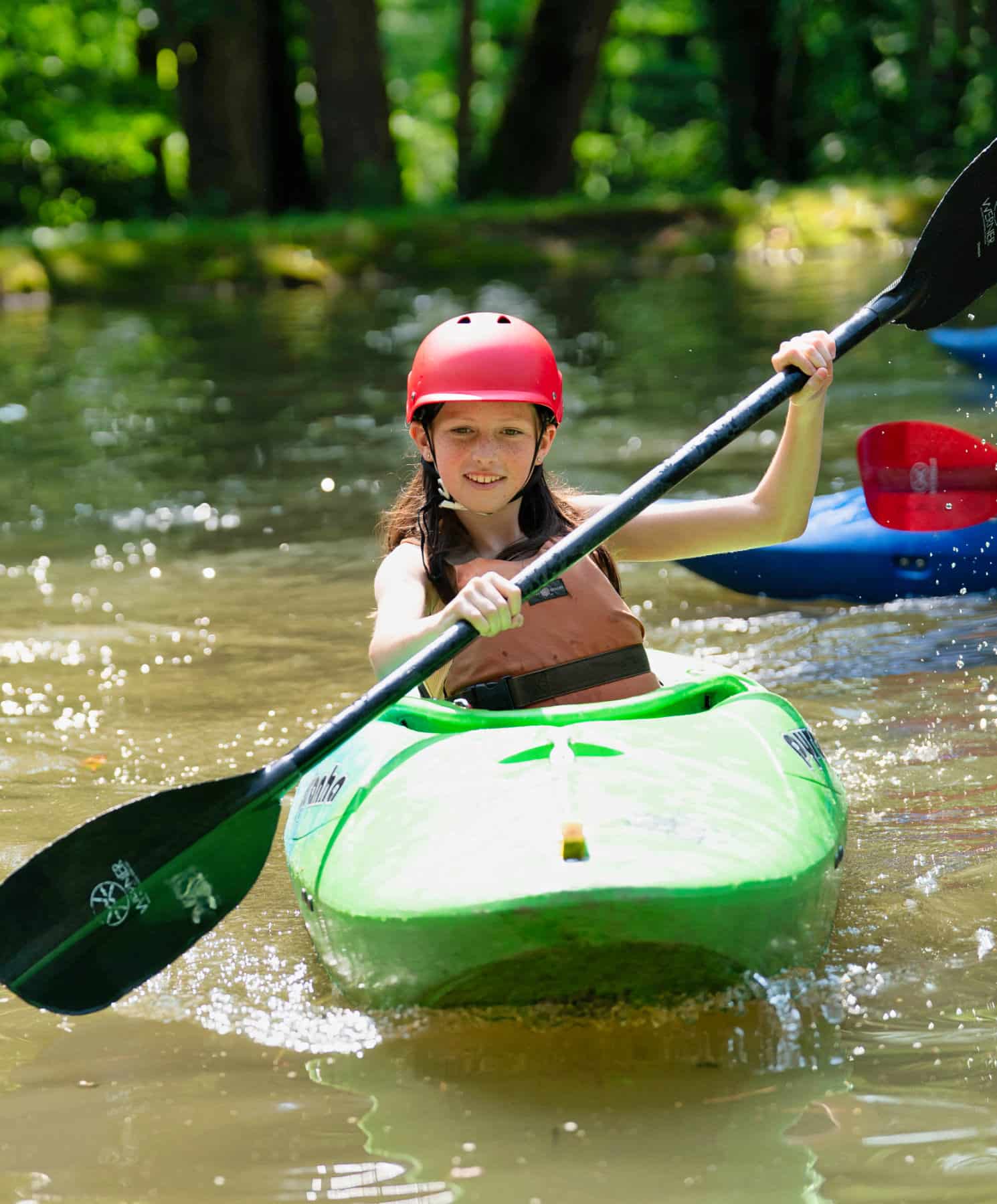 confident summer camp girl