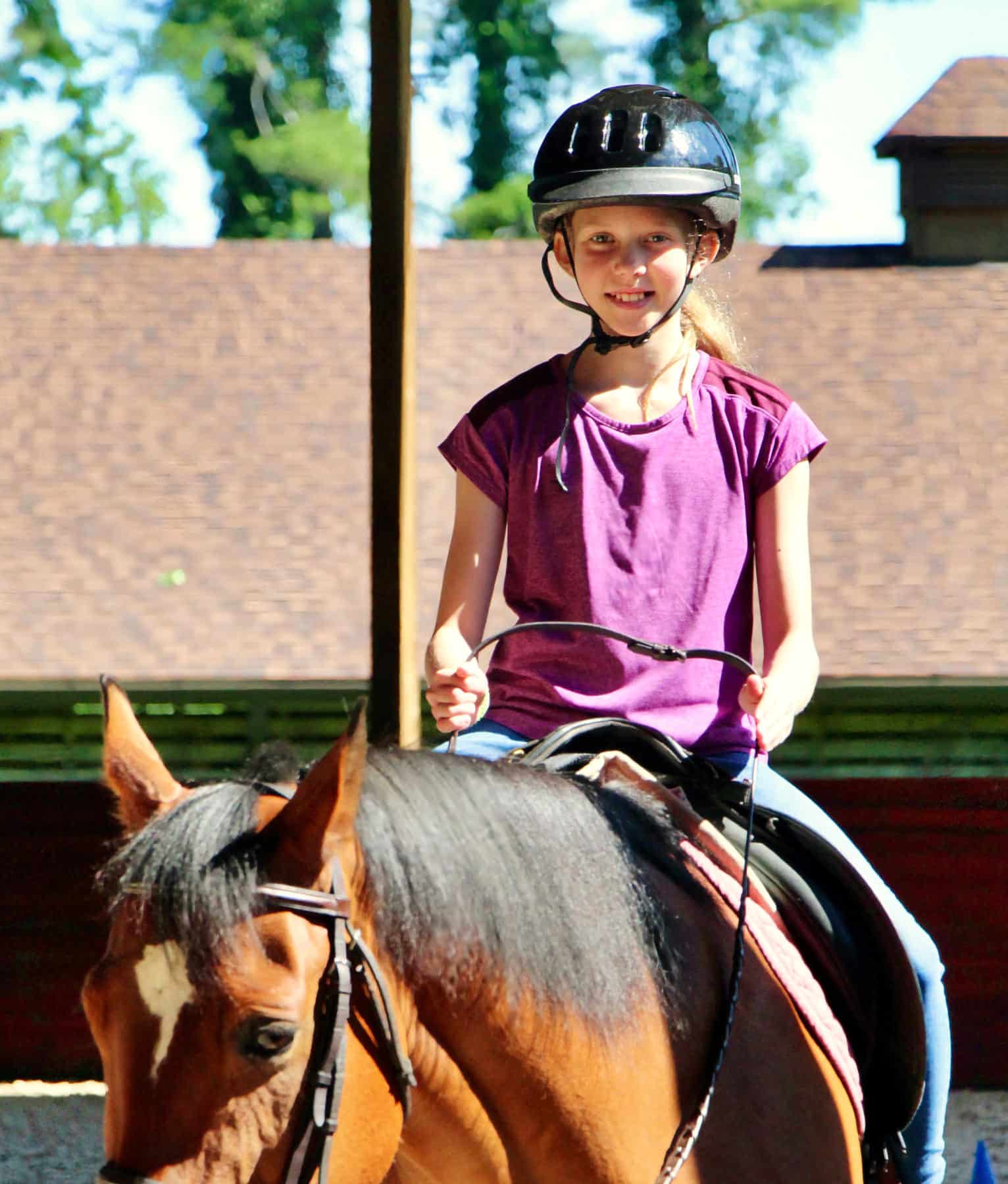 summer camp horse riding child