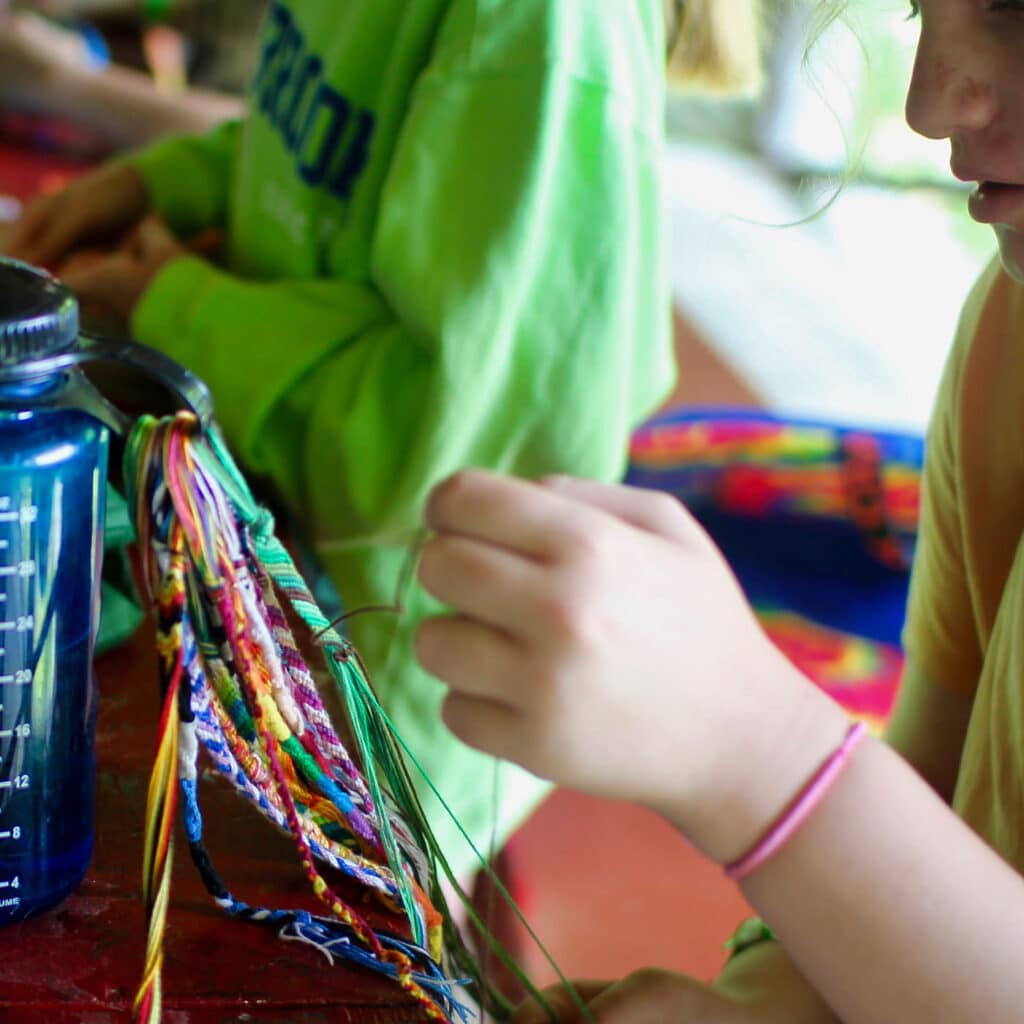 many bracelet making projects on water bottle