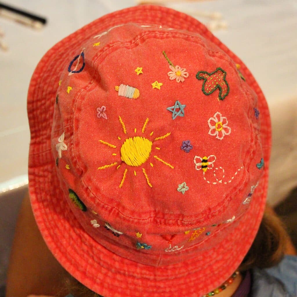 embroidered camp hat