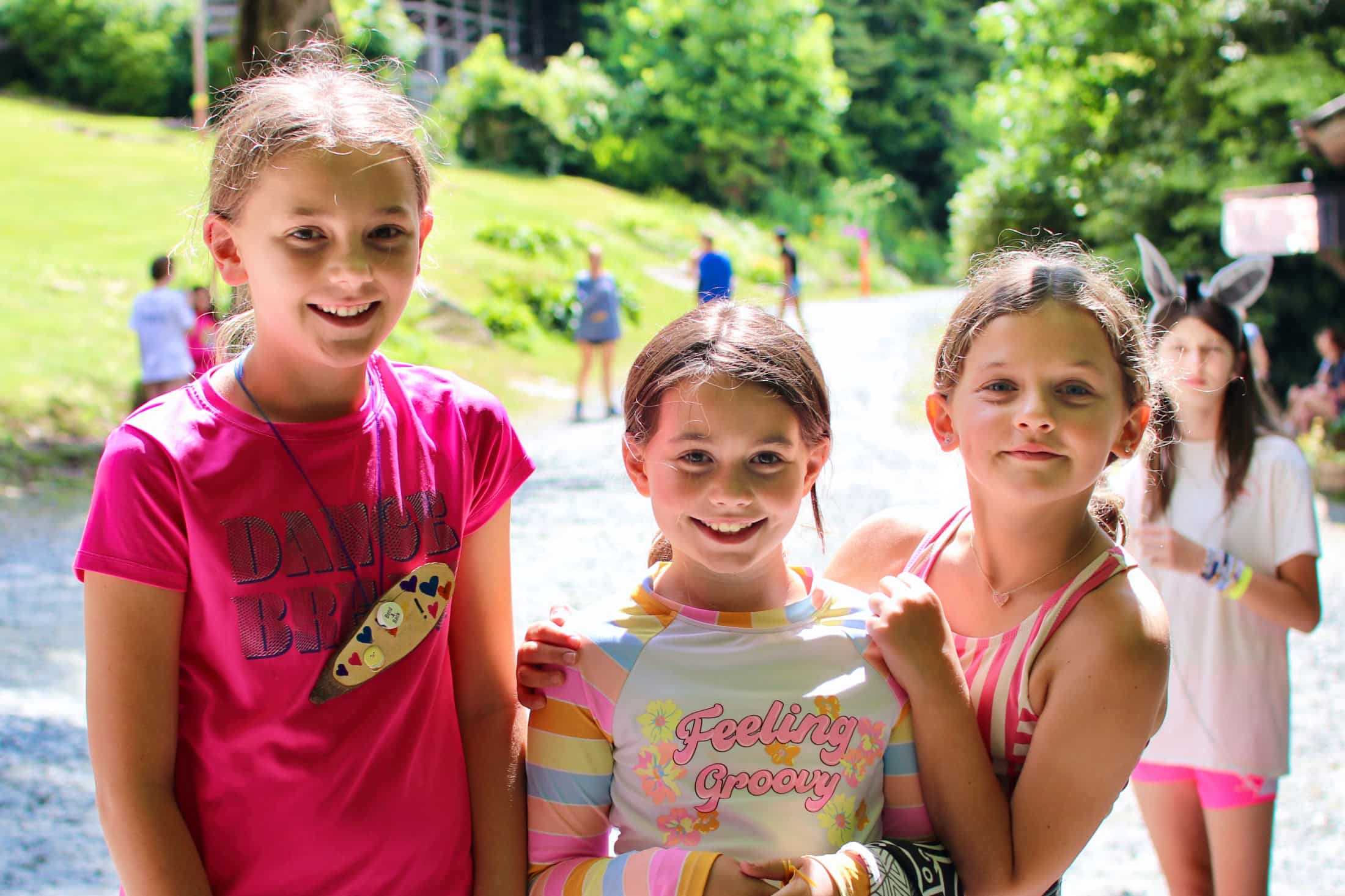 confident summer camp girls