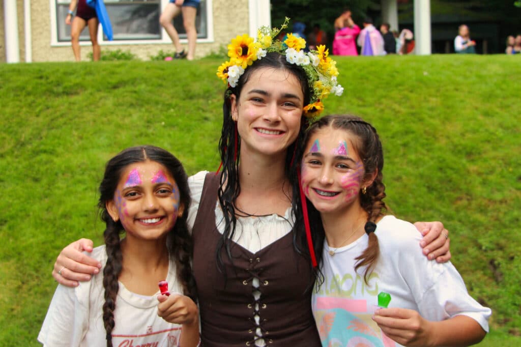 festival dressed summer camp girls