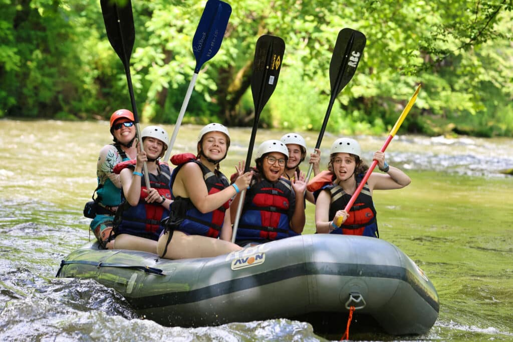 whitewater rafting teenagers