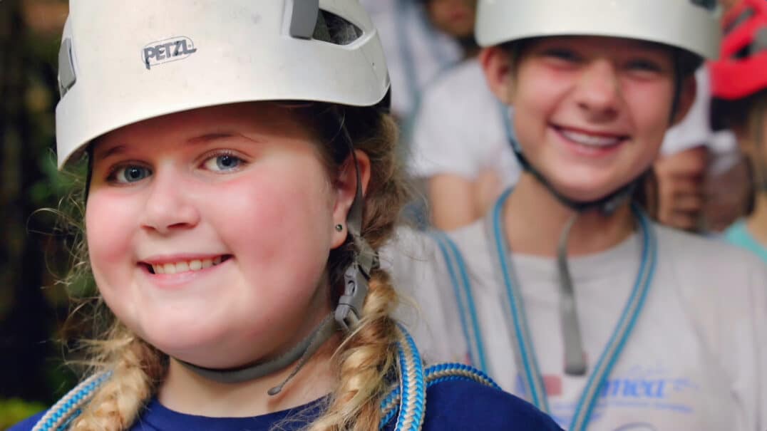summer camp girls smiling