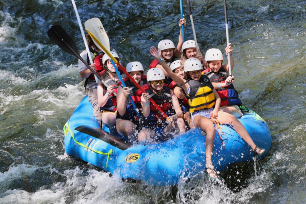 summer camp whitewater rafting