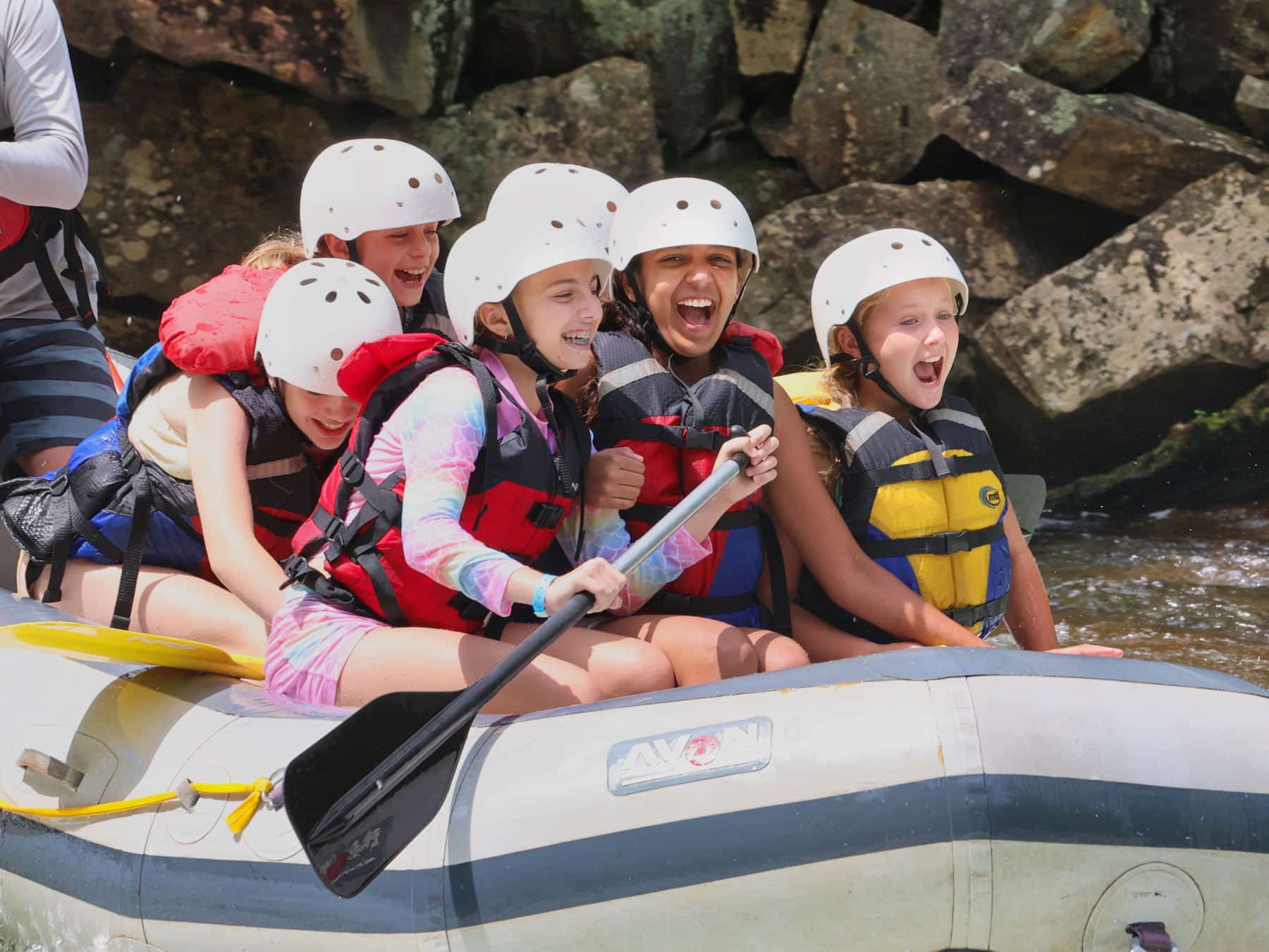 camp whitewater rafting trip